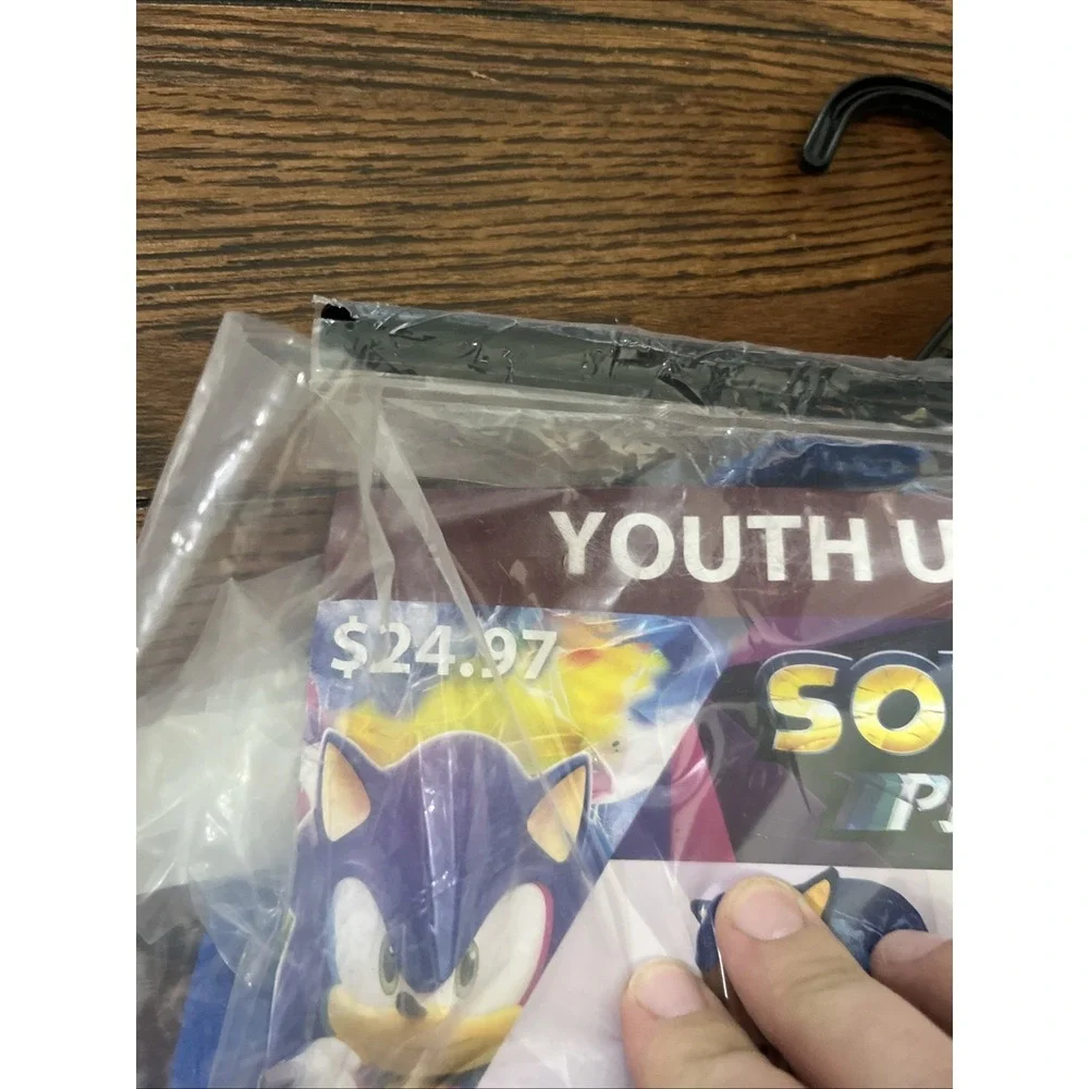 Youth UnisexSmall 6/7 Sonic Prime Costume Jumpsuit Tail Headpiece Gloves